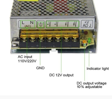 120v Eingangsspannung S-120-12 Wechseln von AC 110V/220V zu DC-Wandler Treiber 12V 10A 120W Stromversorgung Adapter