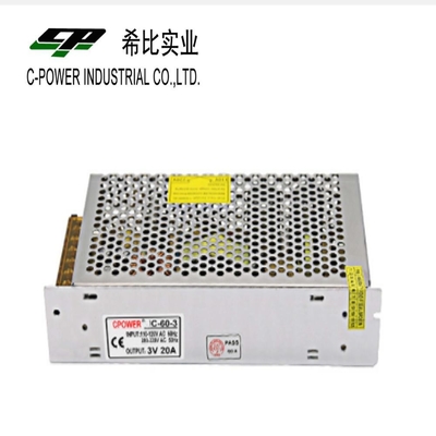 Hochfrequente 3V 20A LED CCTV-Stromversorgung mit ununterbrochener Schalttechnologie