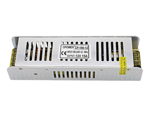 LED-Streifenlicht-Stromversorgung Schlanke Größe 180w AC 110-220V bis DC 12V/24V Treiberadapter