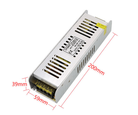 LED-Streifenlicht-Stromversorgung Schlanke Größe 180w AC 110-220V bis DC 12V/24V Treiberadapter