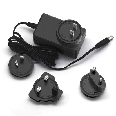 Gleichstrom-Ausgangsart Schwarzer C-Power 12V 2A-Power-Adapter mit EU AU UK US Stecker 100-240V