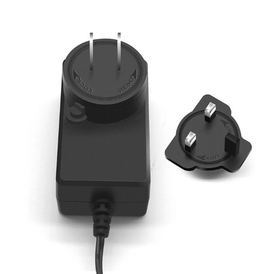 Gleichstrom-Ausgangsart Schwarzer C-Power 12V 2A-Power-Adapter mit EU AU UK US Stecker 100-240V