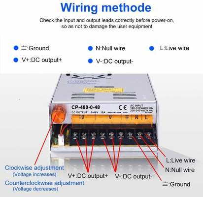 C-Power 480w verstellbare Stromversorgung LED-Display AC110V/220V DC 0-24V/0-36V/0-48V/0-60V