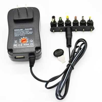 12V 2A 24W Drehwinkel Gleichstrom-Stecker-Adapter für C-Power AC100-240 Ausgang DC3-12V